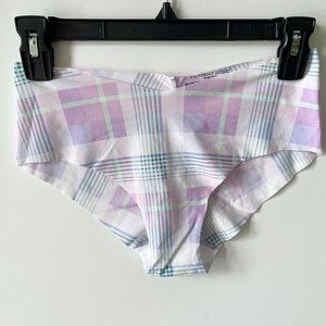 Victoria's Secret Multicolor Large Pastel Plaid No Show Hiphugger Panties  M